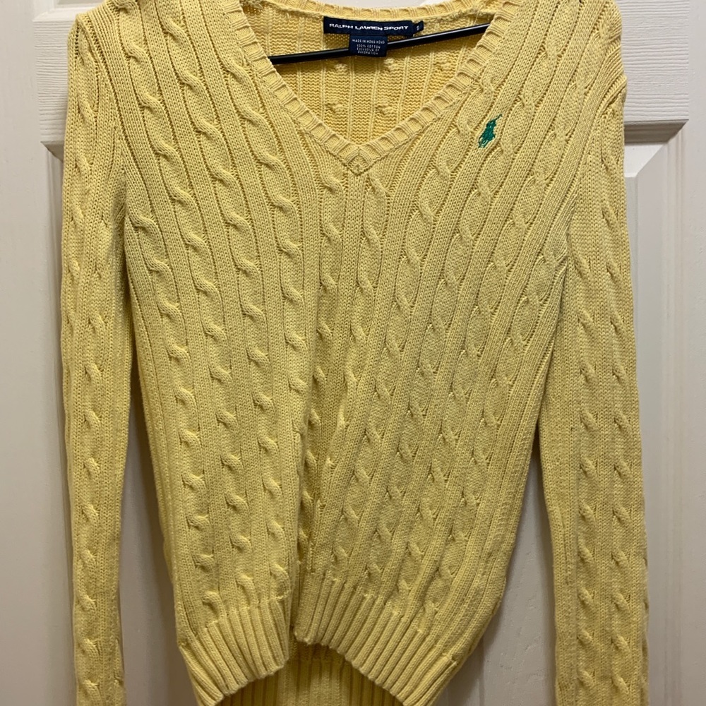Ralph Lauren cable knit V-neck sweater